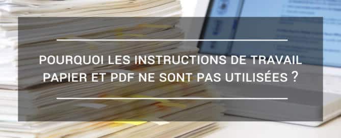 Instructions de travail papier