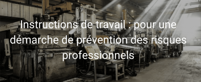 Instructions de travail