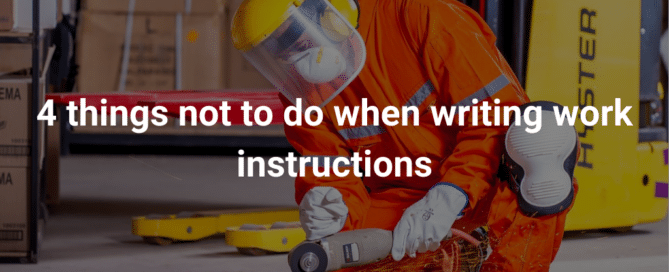 4 things not to do when writing work instructions