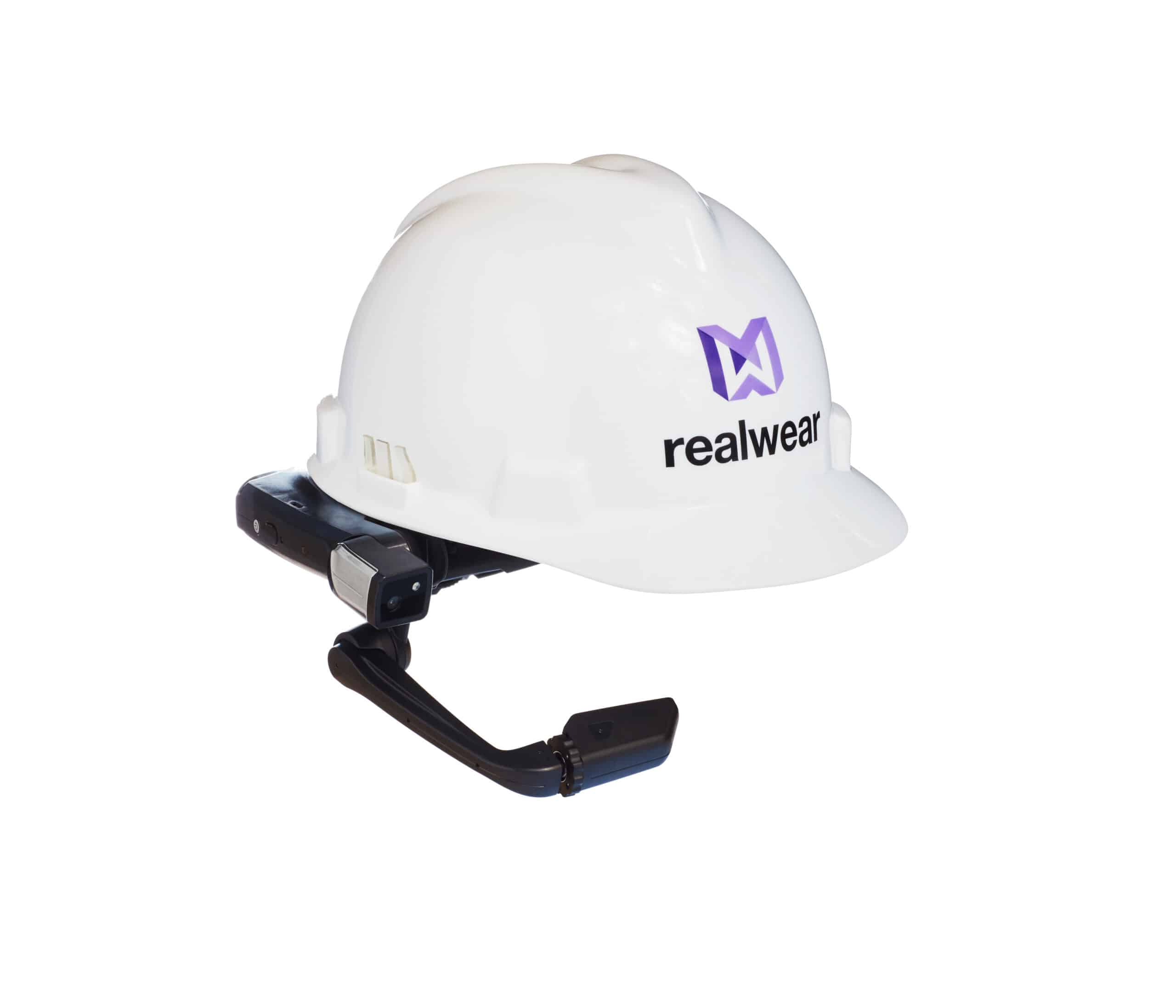RealWear HMT-1 with helmet clipped photo