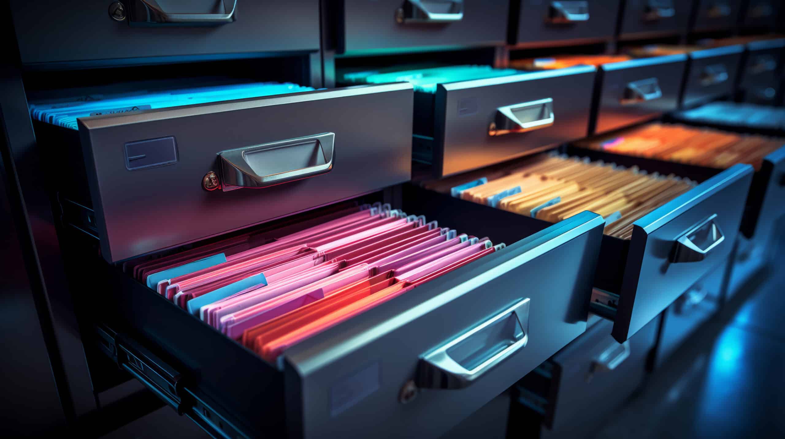 Armoire stockant des dossiers papier Stockage de documents papiers
